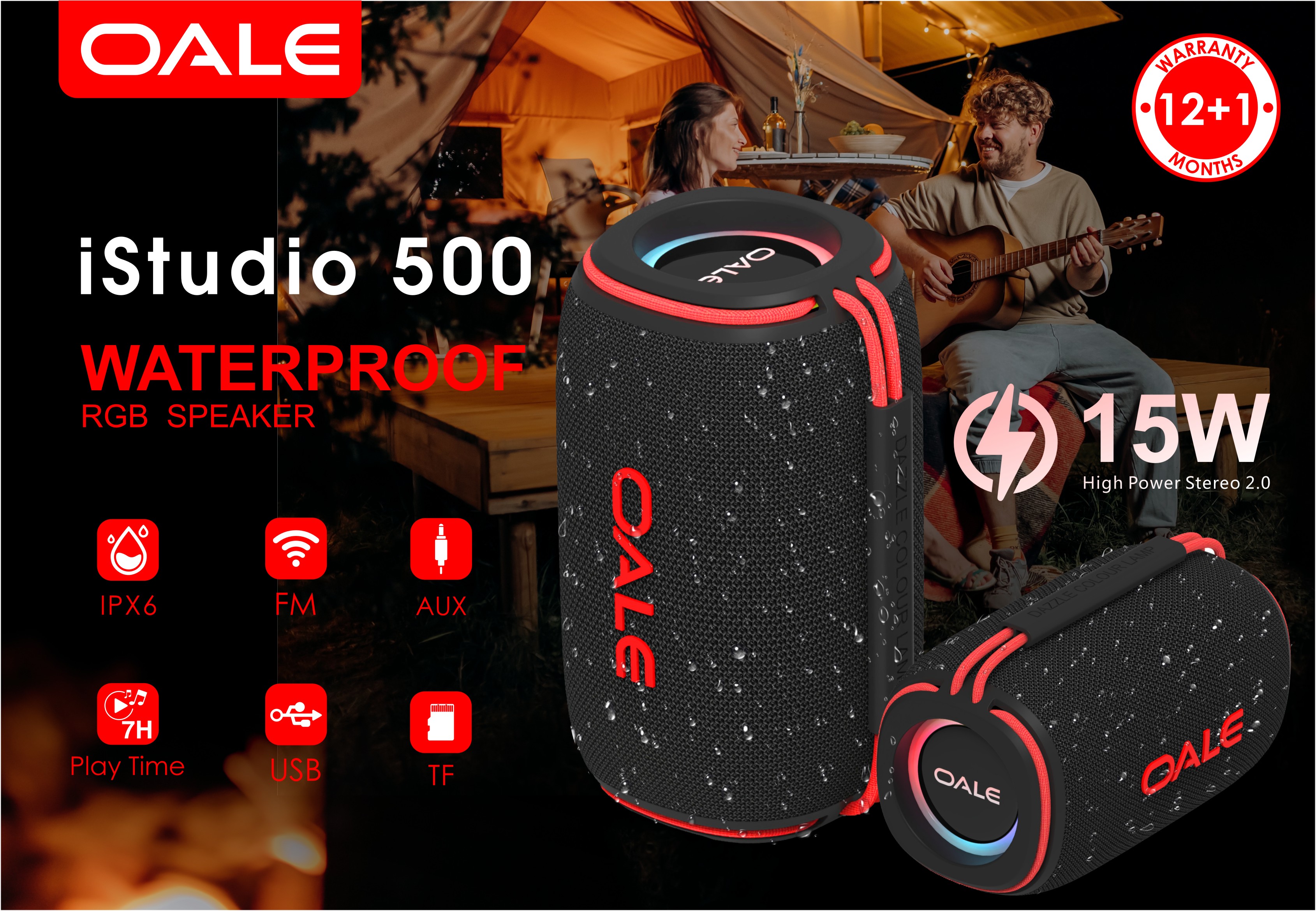 اسپیکر ضد آب از برند OALE مدل ISTUDIO 500